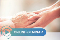Hände, Schriftzug Online-Seminar